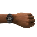 Fossil Townsman Clear Dial Black Steel Strap Watch for Men - ME3269
