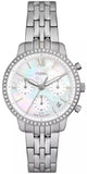 Fossil Neutra Two Tone Dial Silver Steel Strap Watch for Women - ES5357