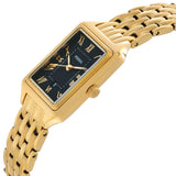 Fossil Raquel Black Dial Gold Steel Strap Watch for Women - ES5434