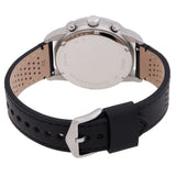 Fossil Tourer Red Dial Black Leather Strap Watch for Men - FS6086