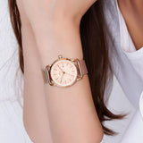 Fossil Commuter White Dial Rose Gold Steel Strap Watch for Women - ES4333