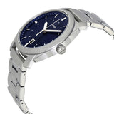 Fossil Machine Blue Dial Silver Steel Strap Watch for Men - FS5340