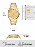 Fossil Everett Gold Dial Gold Steel Strap Watch for Men- FS5965