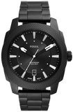 Fossil Machine Black Dial Black Steel Strap Watch for Men - FS5971
