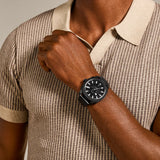 Fossil Machine Black Dial Black Steel Strap Watch for Men - FS5971