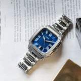 Fossil Crosby Blue Dial Silver Steel Strap Watch for Men - FS6121