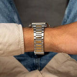 Fossil Crosby Gray Dial Two Tone Steel Strap Watch for Men - FS6123