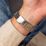Fossil Crosby Gray Dial Two Tone Steel Strap Watch for Men - FS6123
