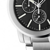Gucci G Chrono Black Dial Silver Steel Strap Watch For Men - YA101204