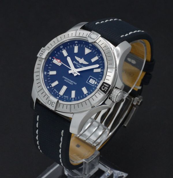 Breitling Avenger Automatic 43mm Blue Dial Blue Nylon Strap Watch for Men - A17318101C1X2