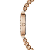Guess Gala Diamonds Silver Dial Gold Steel Strap Watch for Women - GW0401L3