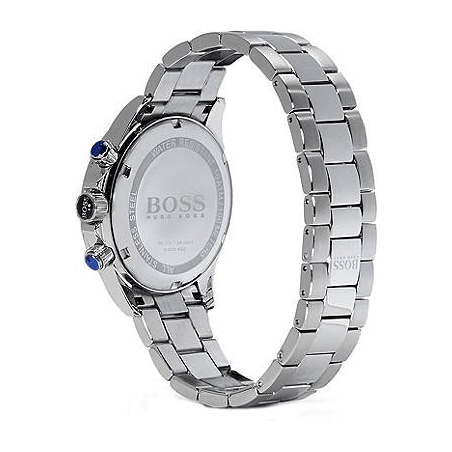 Hugo Boss Ikon Chronograph Blue Dial Silver Steel Strap Watch for Men - 1512963