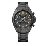 Hugo Boss Driver Chronograph Black Dial Black Steel Strap Watch for Men - 1513277