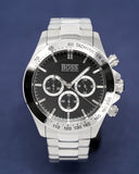 Hugo Boss Ikon Black Dial Silver Steel Strap Watch for Men - 1512965