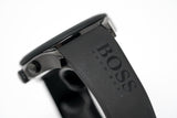 Hugo Boss Velocity Chronograph Black Dial Black Rubber Strap Watch for Men - 1513720