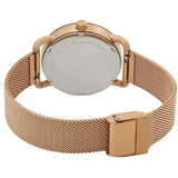 Fossil Commuter White Dial Rose Gold Steel Strap Watch for Women - ES4333