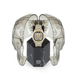 Philipp Plein High-Conic Automatic Gold Dial Silver & Gold Stainless Steel Strap Watch For Men - PWRAA0323