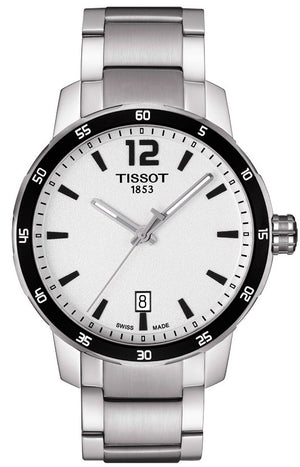 Tissot Quickster White Dial Silver Stainless Steel Strap Watch for Men- T095.410.11.037.00