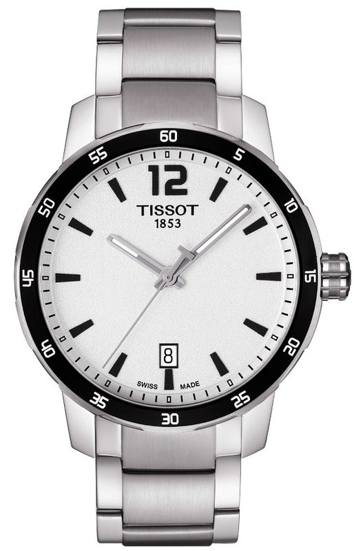 Tissot Quickster White Dial Silver Stainless Steel Strap Watch for Men- T095.410.11.037.00