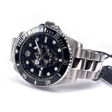 Philipp Plein The $kull Diver Black Dial Silver Stainless Steel Strap Watch For Men- PWOAA0522