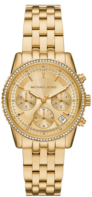 Michael Kors Bryant Gold Dial Gold Steel Strap Watch for Women - MK7530