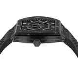 Philipp Plein Hexagon Phantom Black Dial Black Silicone Strap Watch For Men- PWPUA0624