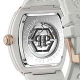 Philipp Plein The Skeleton White Dial White Silicone Strap Watch for Men - PWVBA0123