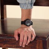 Lacoste 12.12 Black Dial Black Silicon Strap Watch for Men - 2011134