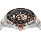 Philipp Plein The Skull Diver Black Dial  2 Tone Stainless Steel Strap Watch For Men- PWOAA0822