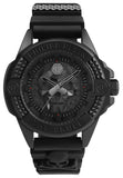 Philipp Plein The Skull Black Dial Black Silicone Strap Watch for Men - PWAAA0721
