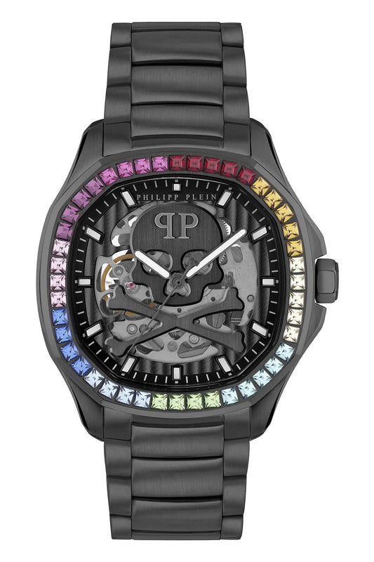 Philipp Plein High-Conic Automatic Black Dial Black Stainless Steel Strap Watch For Men - PWRAA0823