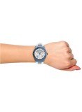 Guess Luna Diamonds White Dial White Rubber Strap Watch for Women - W0653L2