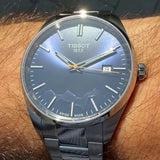 Tissot PR 100 Blue Dial Silver Steel Strap Watch for Men - T150.410.11.041.02