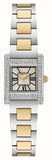 Emporio Armani Genni Crystals Silver Dial Two Tone Steel Strap Watch for Women - AR11704