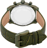 Michael Kors Panorama Green Dial Green Leather Strap Watch for Men - MK9199