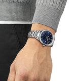 Tissot PR 100 Blue Dial Silver Steel Strap Watch for Men - T150.410.11.041.02