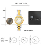 Versace Daphnis White Dial Two Tone Steel Strap Watch for Women - VEOCA0324
