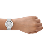 Michael Kors Gramercy Silver Dial Silver Steel Strap Watch for Women - MK7522