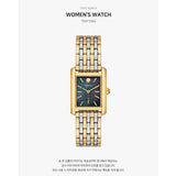 Tory Burch Eleanor Mother of Pearl Black Dial Two Tone Steel Strap Watch for Women - TBW1084