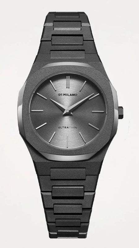 D1 Milano Ultra Thin Grey Dial Grey Steel Strap Watch for Women - D1-UTBL32