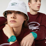 Lacoste 12.12 Cyan Dial Cyan Silicon Strap Watch for Men  - 2011192