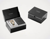 D1 Milano Ultra Thin Silver Dial Two Tone Steel Strap Watch for Women - D1-UTBL34