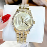 Michael Kors Bryant Gold Dial Gold Steel Strap Watch for Women - MK7540