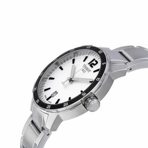 Tissot Quickster White Dial Silver Stainless Steel Strap Watch for Men- T095.410.11.037.00