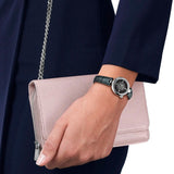Tissot Desir Black Dial Black Leather Strap Watch for Women - T152.010.16.038.00