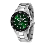 Maserati Competizione Green Dial Silver Steel Strap Watch for Men - R8853100038