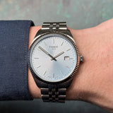 Tissot Ballade Ice Blue Dial Silver Stainless Steel Watch for Unisex - T156.410.11.351.00