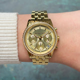 Michael Kors Bryant Gold Dial Gold Steel Strap Watch for Women - MK7530