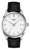 Tissot PR 100 White Dial Black Leather Strap Watch for Men - T150.410.16.011.00