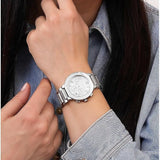 Michael Kors Gramercy Silver Dial Silver Steel Strap Watch for Women - MK7522
